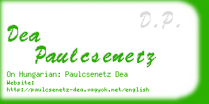 dea paulcsenetz business card